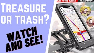 Waterproof phone case holder for motorcycle UNBOXING and installation [upl. by Braswell]