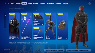 SKLEP FORTNITE 13082024 NOWE SKINY MOFF GIDEON I IG11 TENISISTKA ADELINE RABUÅš RILEY [upl. by Hildy487]