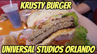 I ate everything at KRUSTY BURGER  Universal Orlando Resort [upl. by Ellives]