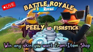 LIVE Fortnite Battle Royale Customs Win any skin you want [upl. by Haidedej856]