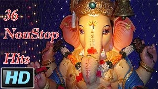 36 NonStop Superhit Marathi Ganpati Songs [upl. by Brittain]