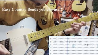 Beginner Country Bends Guitar Lesson [upl. by Noerb]