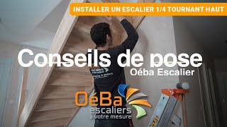 Poser un escalier 14 tournant haut en bois facilement  le guide complet en vidéo par OéBa [upl. by Nolahp]