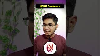 MS Ramaiah MSRIT Bangalore short Review prabhatranjan engineeringcollege engineering [upl. by Savannah]