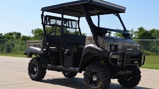 2014 Kawasaki Mule 4010 Trans Camo Loaded Stereo LED lighting and more [upl. by Ahsekal]