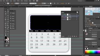 Illustrator Tutorial  Draw a Vector Calendar [upl. by Ebbarta]