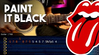 PAINT IT BLACK  The Rolling Stones GUITAR TAB  Guitarra Cover SUPER FACIL  Christianvib [upl. by Mars]