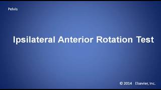 Ipsilateral Anterior Rotation Test [upl. by Gresham]