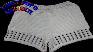 PASO A PASO PARA TEJER SHORT A CROCHET [upl. by Eibmab]