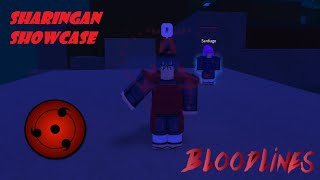 Sharingan Showcase ROBLOX Bloodlines [upl. by Anoyek]