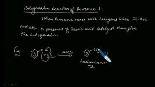 Halogenation reaction of benzene  electrophilic reaction of benzene [upl. by Adeuga]