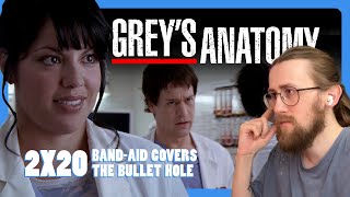 CALLIE amp GEORGE  Greys Anatomy 2X20  BandAid Covers the Bullet Hole Reaction [upl. by Rese]