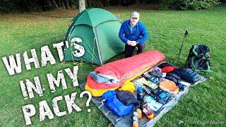 How I fit all my backpacking  wild camping gear into my osprey exos 48 backpack [upl. by Annaeiluj]