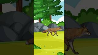 animale cartoon video animal cartoon hindicartoons fox animation youtube shorts viral race [upl. by Gamali]