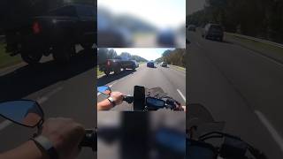 Tailgating Truck Driver Almost SANDWICHES Motorcyclist Against Guardrail [upl. by Engis]