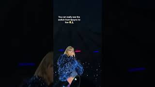 Watch Taylor Swift Switch from Lip Syncing to Singing at the Eras Tour 🎶 taylorswift [upl. by Alor660]