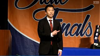 IHSA 2022 Impromptu Speaking State Champion  William Zheng [upl. by Drain516]