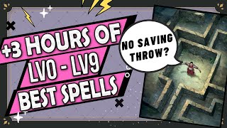 3 Hours of The Best Spells of Every Spell Level To Fall Asleep to Cantrips  Lv9 [upl. by Noryt]