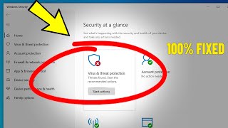 Fix Virus amp threat protection quot start actions quot in Windows 10 11  How To Solve Start Actions Error [upl. by Merrel]