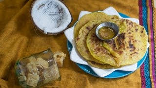 Kayi Holige recipe ಕಾಯಿ ಹೋಳಿಗೆ  Coconut Holige recipe  Traditional Indian Sweets coconut poli [upl. by Anneyehc]