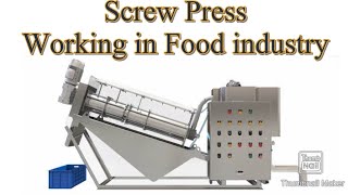 Screw Press working video What is screw press How screw press work and looks Sludge dewatering [upl. by Ronny]