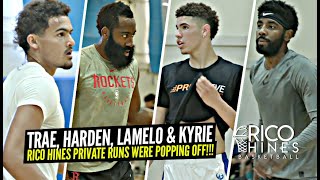 LaMelo Ball Kyrie Irving Trae Young amp James Harden Go OFF At Rico Hines Private Runs [upl. by Ad751]