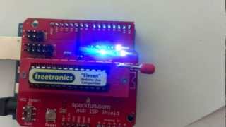 Sparkfun AVR ISP Shield demonstration [upl. by Danyette161]