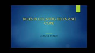 RULES IN LOCATING CORE AND DELTA [upl. by Cirdor]