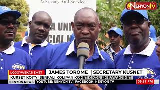 PAY AS AGREED DESPITE THE FAILED FINANCE BILL JAMES TOROME SECRETARY KUSNET [upl. by Ayisan273]