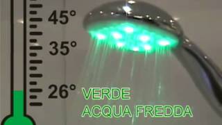 SOFFIONE DOCCIA CON LED VARIAZIONE DI TEMPERATURA [upl. by Koeninger]