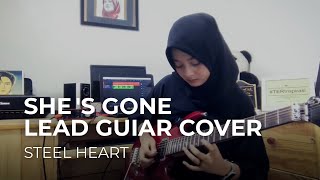 SHES GONE LEAD GUITAR FEMALE COVER [upl. by Sivatco]