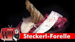 SteckerlFisch mal anders Forelle grillen UT Deu Eng Lit  Rummel Grill TV rummelgrilltv [upl. by Barger403]