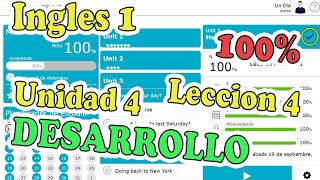 ✔ 🤩SOLUCIONARIO🤩 Lección 4  Unidad 4  Ingles 1  Openlingua Dexway  Plataforma de Ingles💙 [upl. by Pettiford159]