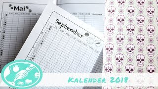 Kalender 2018  PDF zum ausdrucken Heft selber binden DIY [upl. by Lessig]