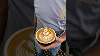 Basic Tulip Latte Art latteart tulip shortreels youtubeshorts [upl. by Alamak17]