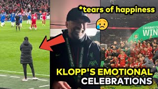 Jurgen Klopp emotional celebration to Van Dijk late goal [upl. by Zacarias]