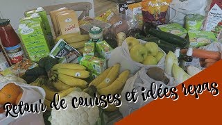 ❥ RETOUR DE COURSES BIO SANS GLUTEN ET IDÉES REPAS POUR FAMILLE DE 4 GROCERY HAUL  ♥ [upl. by Brightman]