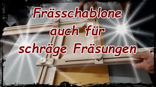 Frässchablone für Oberfräse auch für schräge Ausschnitte Verstellbar perfekte Vorrichtung [upl. by Isabeau899]