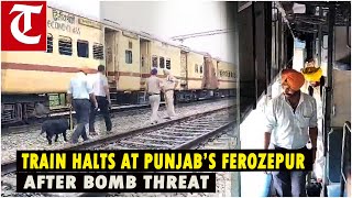 Bomb scare Ahmedabadbound Somnath Express halted at Punjab’s Ferozepur search under way [upl. by Ettezil854]