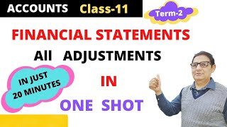 Financial statement with adjustments  All Adjustment in one shot Term 2 class 11 Lec5 [upl. by Mathia]