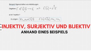 Injektiv Surjektiv und Bijektiv – Abbildung  Anhand eines einfachen Beispiels erklärt [upl. by Coward247]