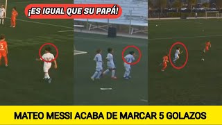 MATEO MESSI ACABA DE MARCAR 5 GOLES EN LAS INFERIORES CON EL INTER MIAMI [upl. by Ilsel]