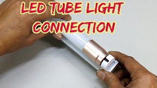 how to make led tubelight connection 4 foot led lights  led [upl. by Wolf]