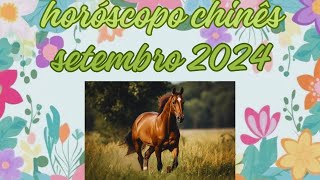 Horóscopo Chinês  Setembro 2024  Cavalo [upl. by Acus860]