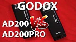 Godox AD200PRO VS AD200 Обзор и сравнение фото вспышек Unboxing and Review Compare [upl. by Meggy]