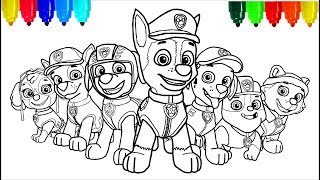 PAW PATROL  2 Coloring Pages  Colouring Pages for Kids with Colored Markers [upl. by Huckaby]