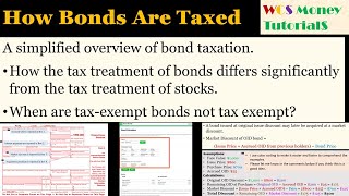 Bond Taxation A Simplified Conceptual Overview of Bond Taxation [upl. by Vera]