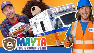 Explore an Ambulance for Kids  Emergency Vehicles with Handyman Hal [upl. by Amalie885]