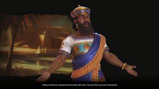 Sid Meiers Civilization VI  Hammurabi of Babylon Animations [upl. by Peednam513]