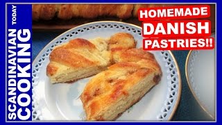 How to Make Homemade Danish Braid Pastry 🎉 Wienerbrød [upl. by Nedearb]